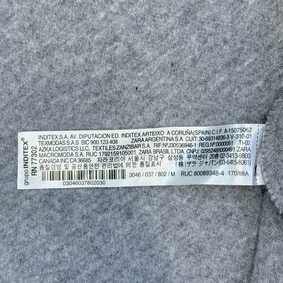 Zara Gray Knit Open Front Coat - Size Medium - Minimalist - Picture 10 of 10